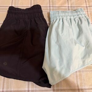 LULULEMON Black and Light Blue Shorts